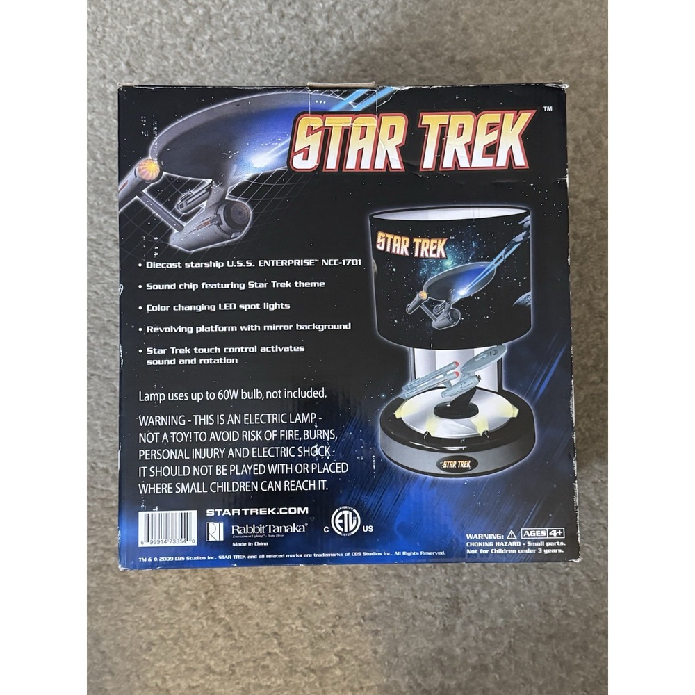 Star Trek Rotating Table Lamp Rabbit Tanaka Entertainment - Doesn't Rotate - Picture 3 of 11